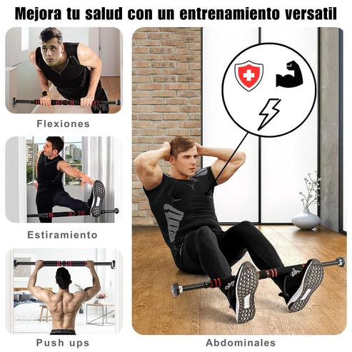 Doorgym™ | Barra de ejercicios fortalece tu cuerpo y tu salud en casa + Rutina de Entrenamiento
