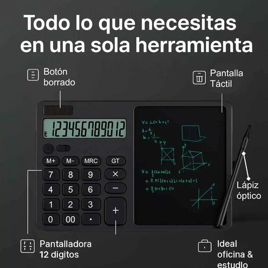 Smart® Calculadora con Pantalla y Lápiz Óptico - Ideal para Oficina, Estudio o Negocio