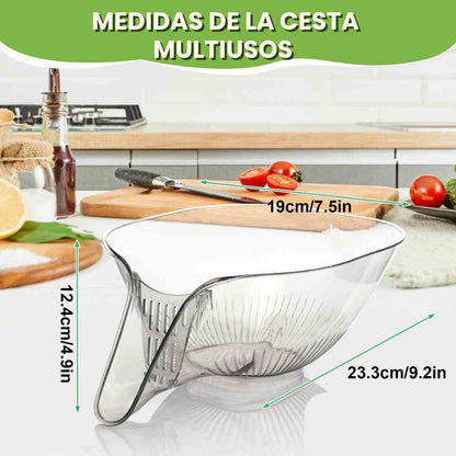 QuickBowl® | Cesta Multiusos que Escurre Rápido y Sin Hacer Reguero