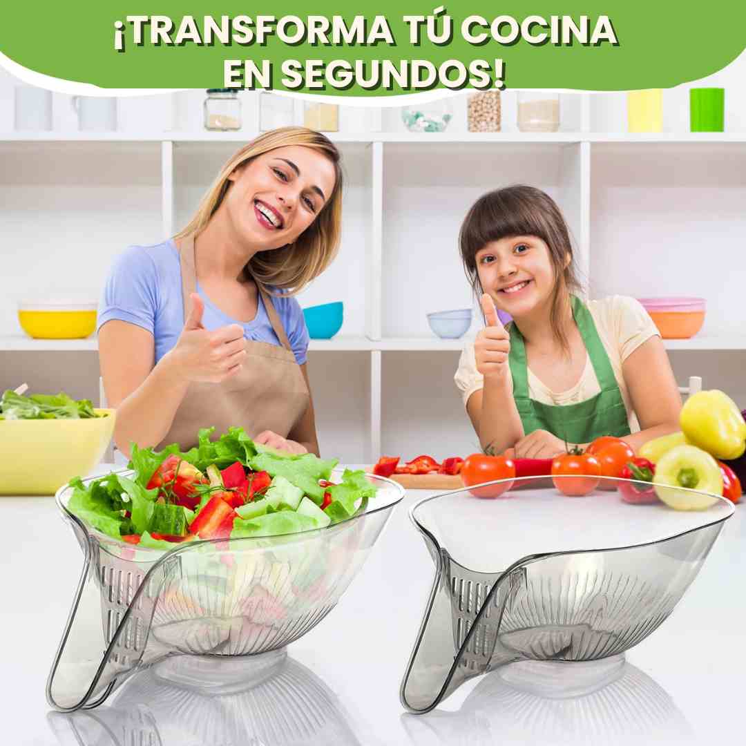 QuickBowl® | Cesta Multiusos que Escurre Rápido y Sin Hacer Reguero