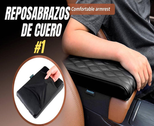 StopPain® | Cojín Reposa Brazos de Cuero para Carro