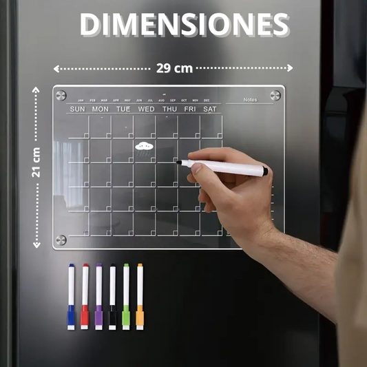 MonthPlan®  Calendario y planificador magnético para el refrigerador