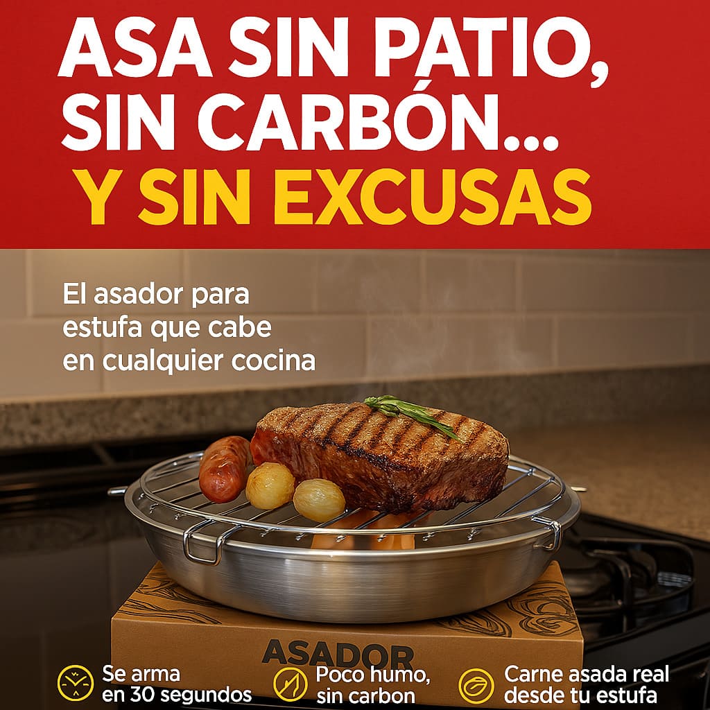 Fugitivo® | Asador Portatil para Estufa