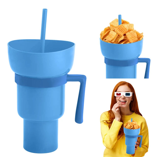 SNACKCUP® Vaso Portátil para Aperitivos y Bebidas